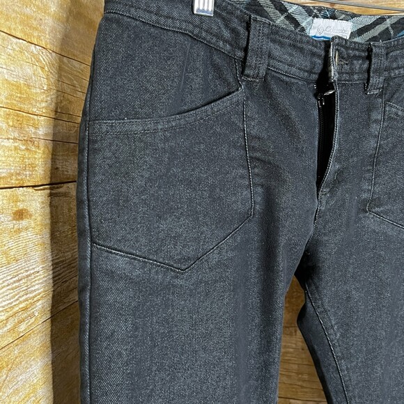 COLUMBIA FLANNEL ROLL CUFF MID-RISE OUTDOOR NATURE CASUAL WARM PLAID JEANS SZ. 8 - Picture 7 of 11